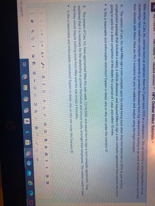 Y COUISLS This course Student Services HFC Online