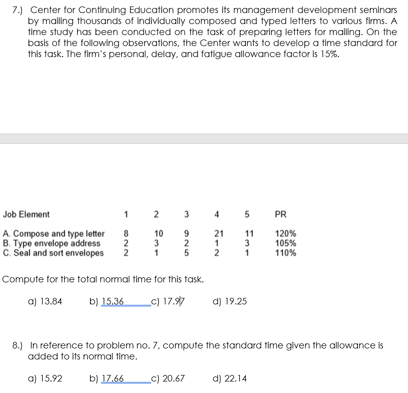 Ans 7&8 7.) Center for Continuing Education
