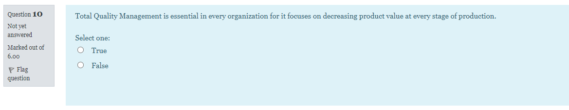 Question 12 Just-in-time(JIT) inventory strategy