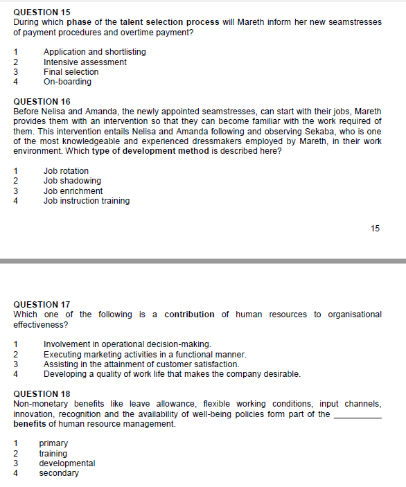1 AWN QUESTION 15 During which phase of the