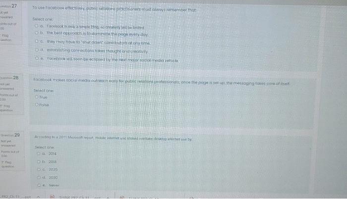 public relations pls help este 27 To use Facebook