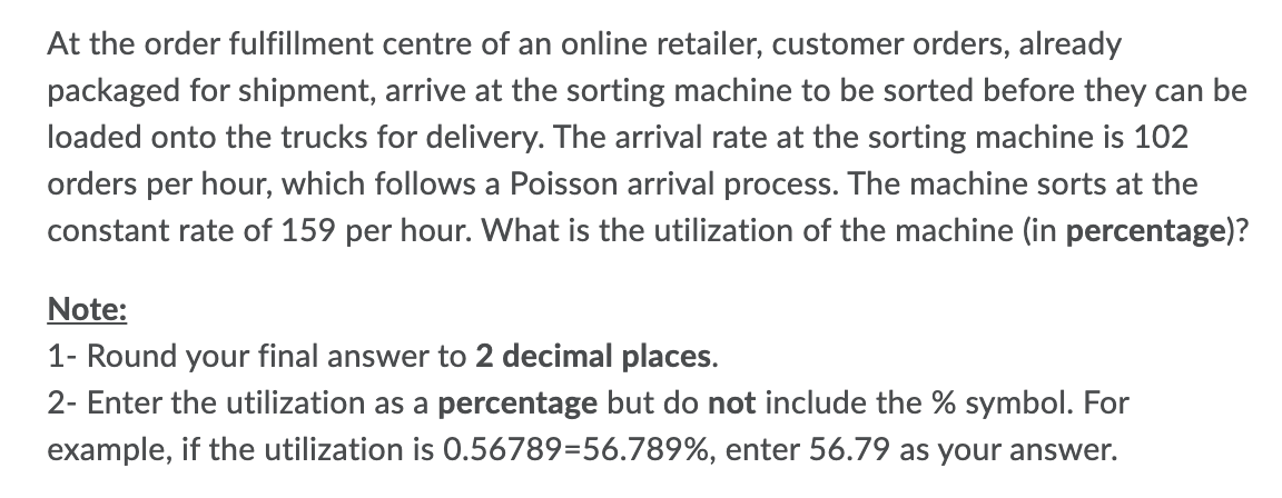 At the order fulfillment centre of an online