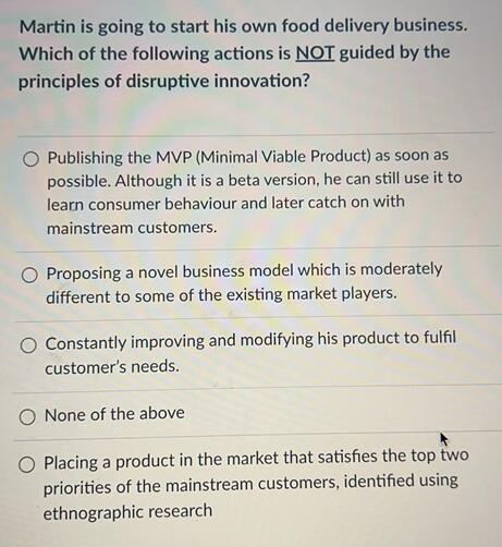 Martin is going to start his own food delivery