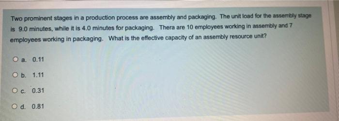 1/2 last For a manufacturing process, the flow