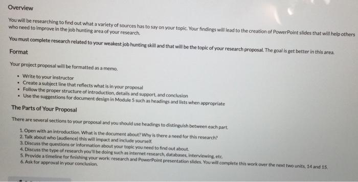 Document 13 Instructions: 1. Your proposal will