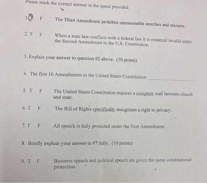 i need help with question 1 thru 9. please answer