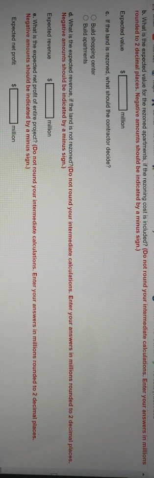 Need help (a) through (e). A builder has located