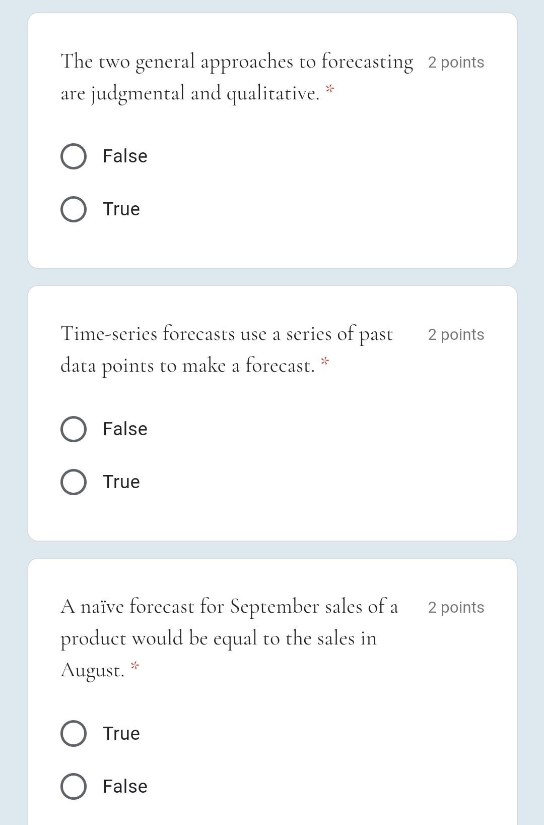 The two general approaches to forecasting 2
