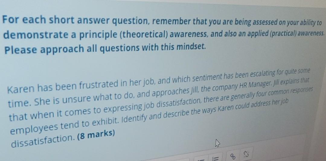 For each short answer question, remember that you