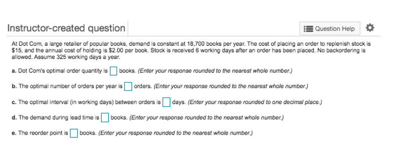 Please solve part D with work. d. The demand