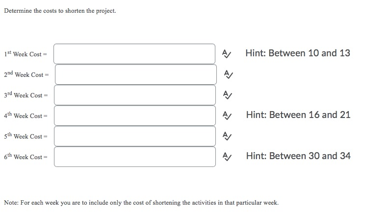 Activity Third Week Second Week S16 1-2 2-5 5-7