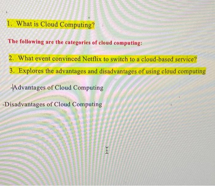 pleaae make it as long as possible! 1. What is