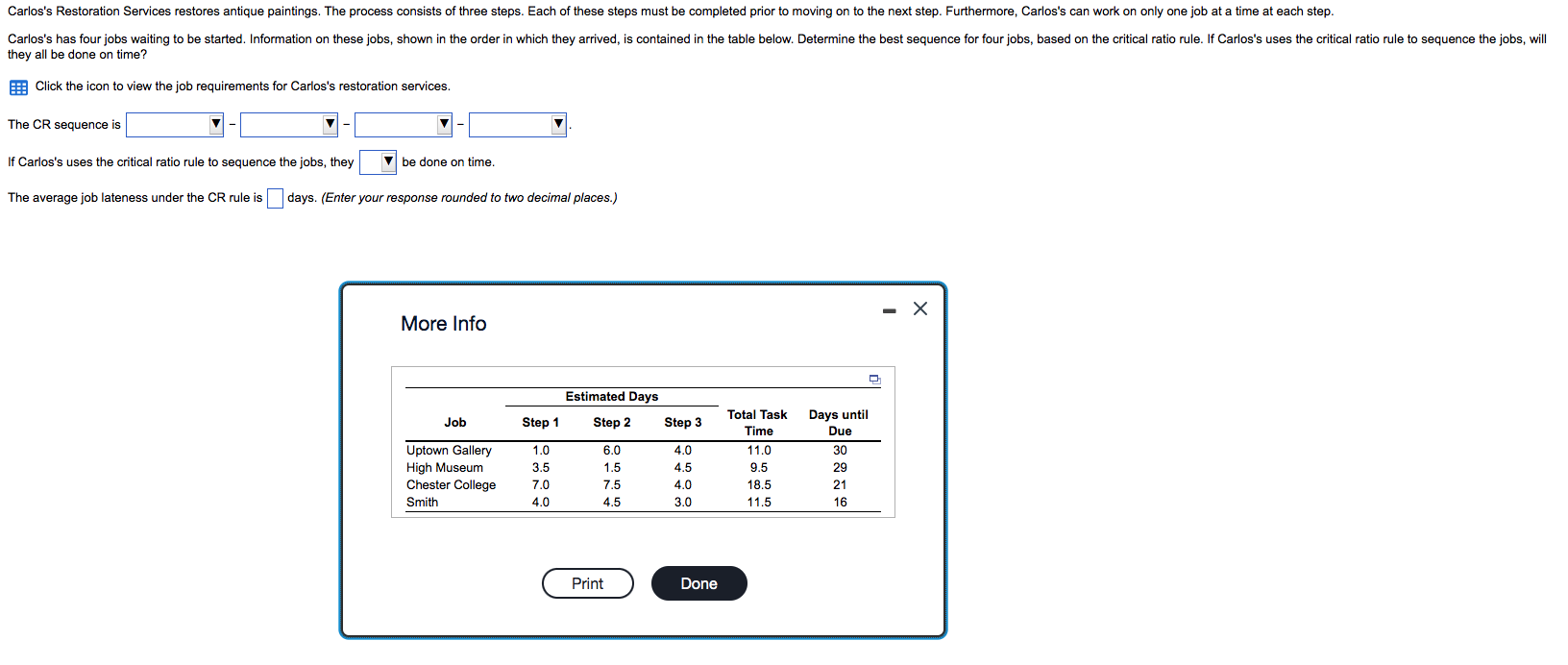 please ANSWER the QUESTION WITH THE DATA GIVEN.