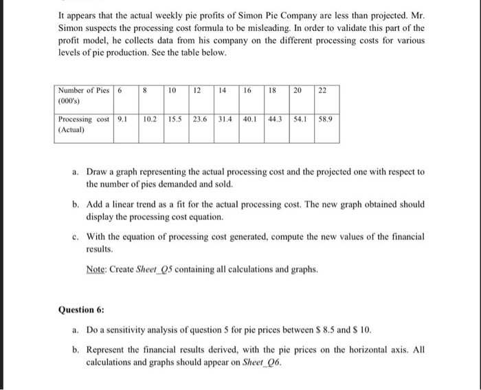 Do question 6 base on question 5 It appears that