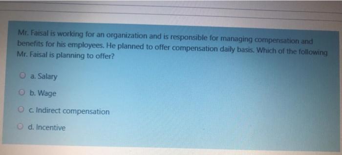 Find out output based incentive plan from the