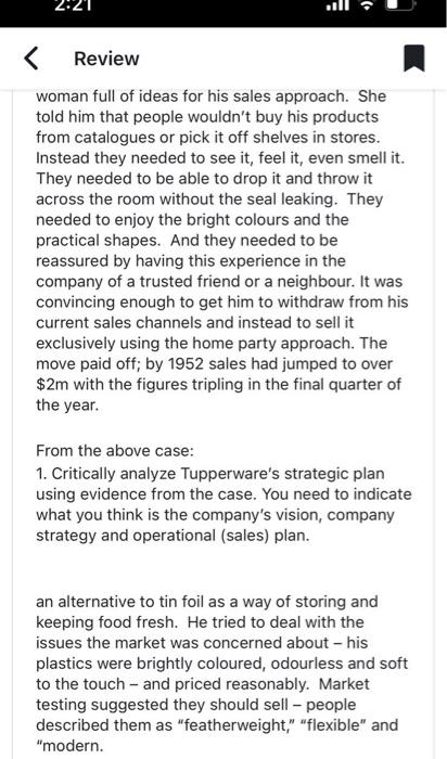 Tupperware Having made Poly-T (as he named it),