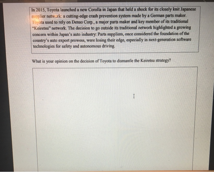 In 2015, Toyota launched a new Corolla in Japan