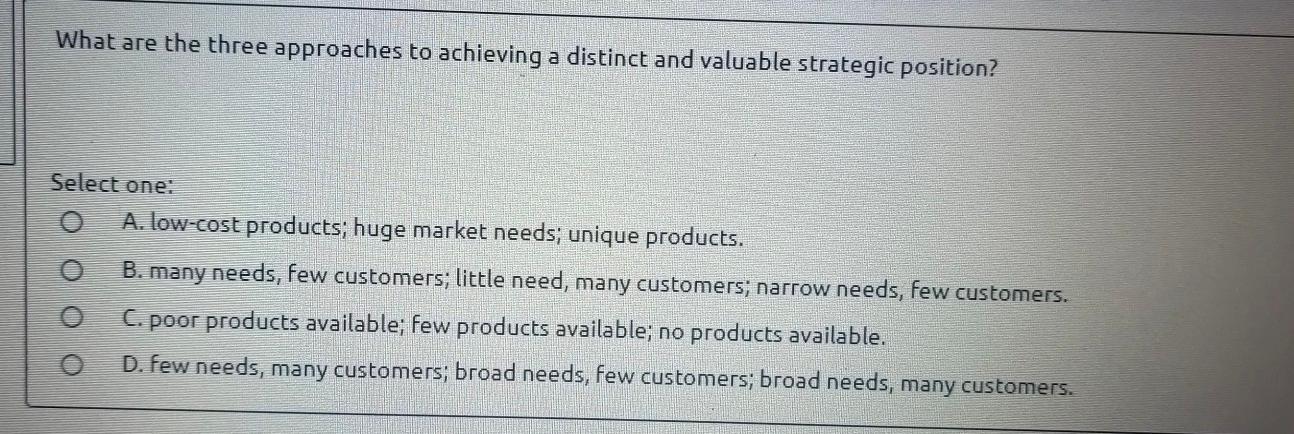 What are the three approaches to achieving a