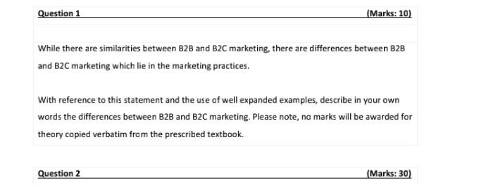 While there are similarities between B2B and B2C