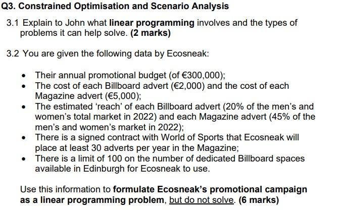 Need help badly on question 3.2. I will post the