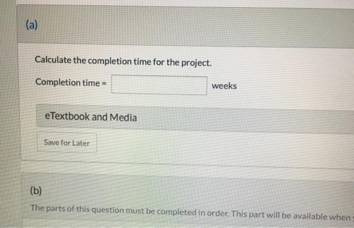 2 Use the following project information. Activity