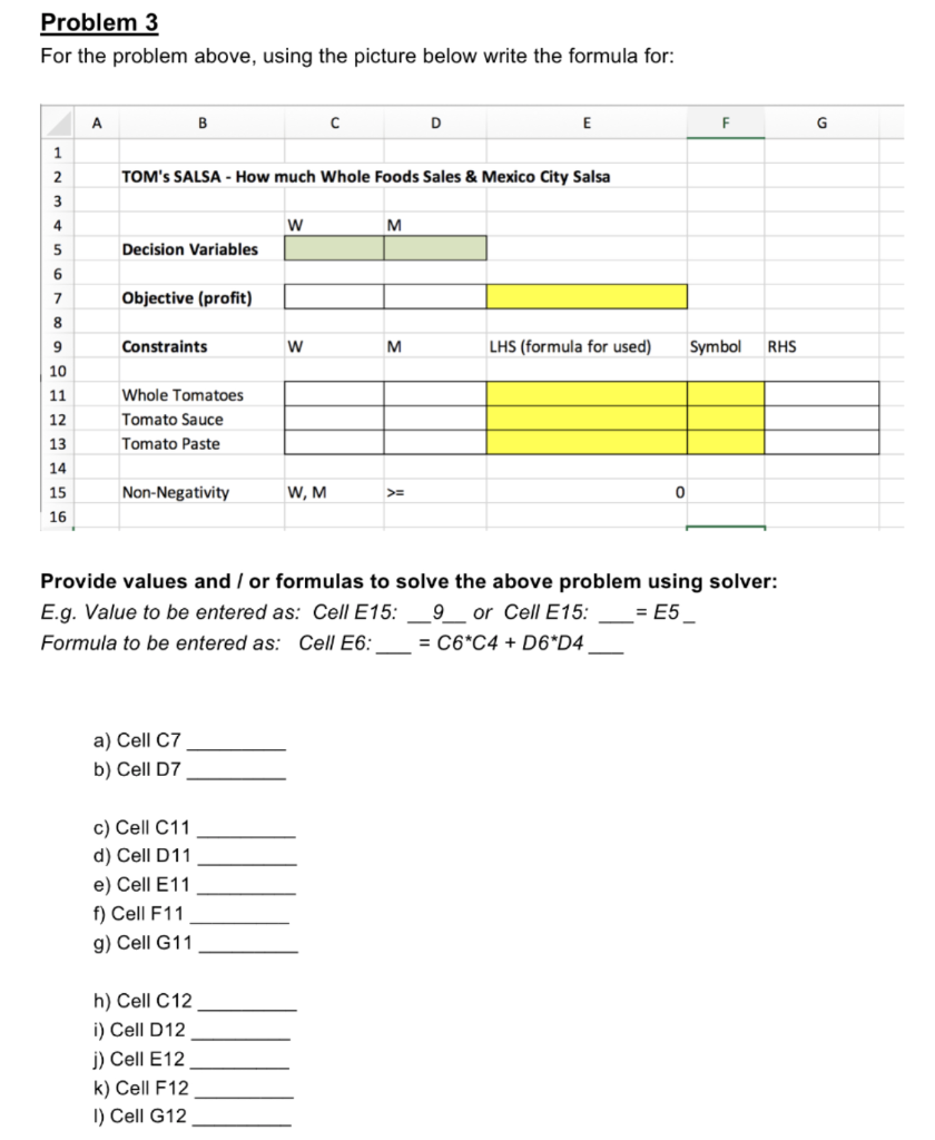 Please just answer R), S), t),u), and v) Problem