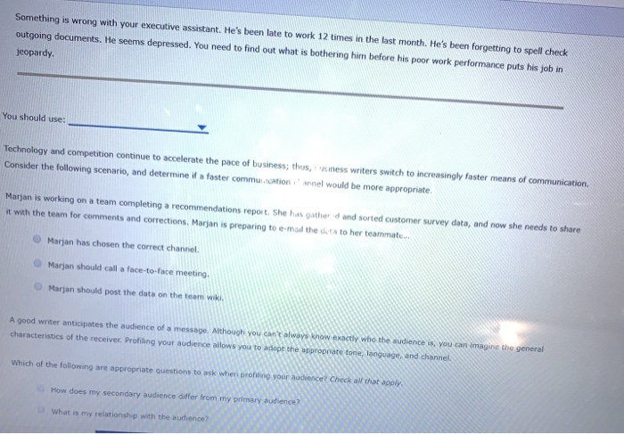 Something is wrong with your executive assistant.