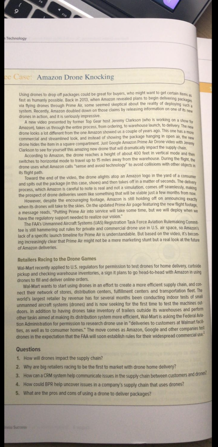 Technology Le Case: Amazon Drone Knocking Using