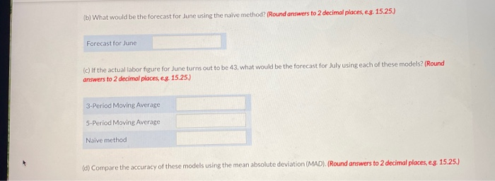 + Ch 8 Homework - Forecasting - / 1 III Question