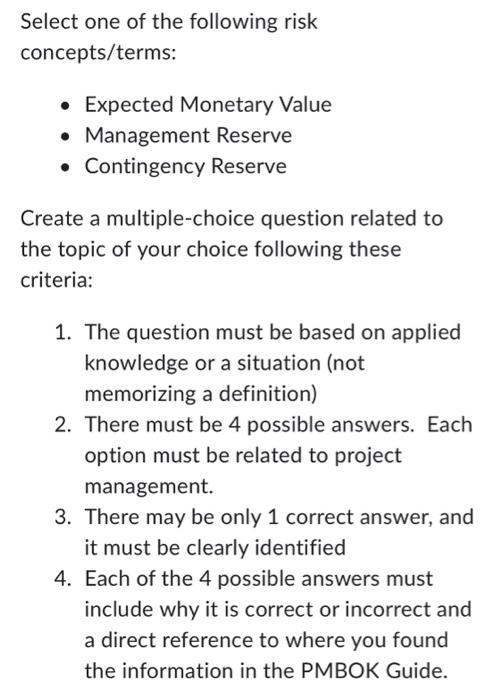 concepts/terms: - Expected Monetary Value -