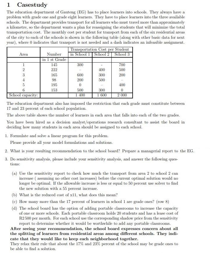 OPERATIONS RESEARCH USE EXCEL SOLVER PLEASE