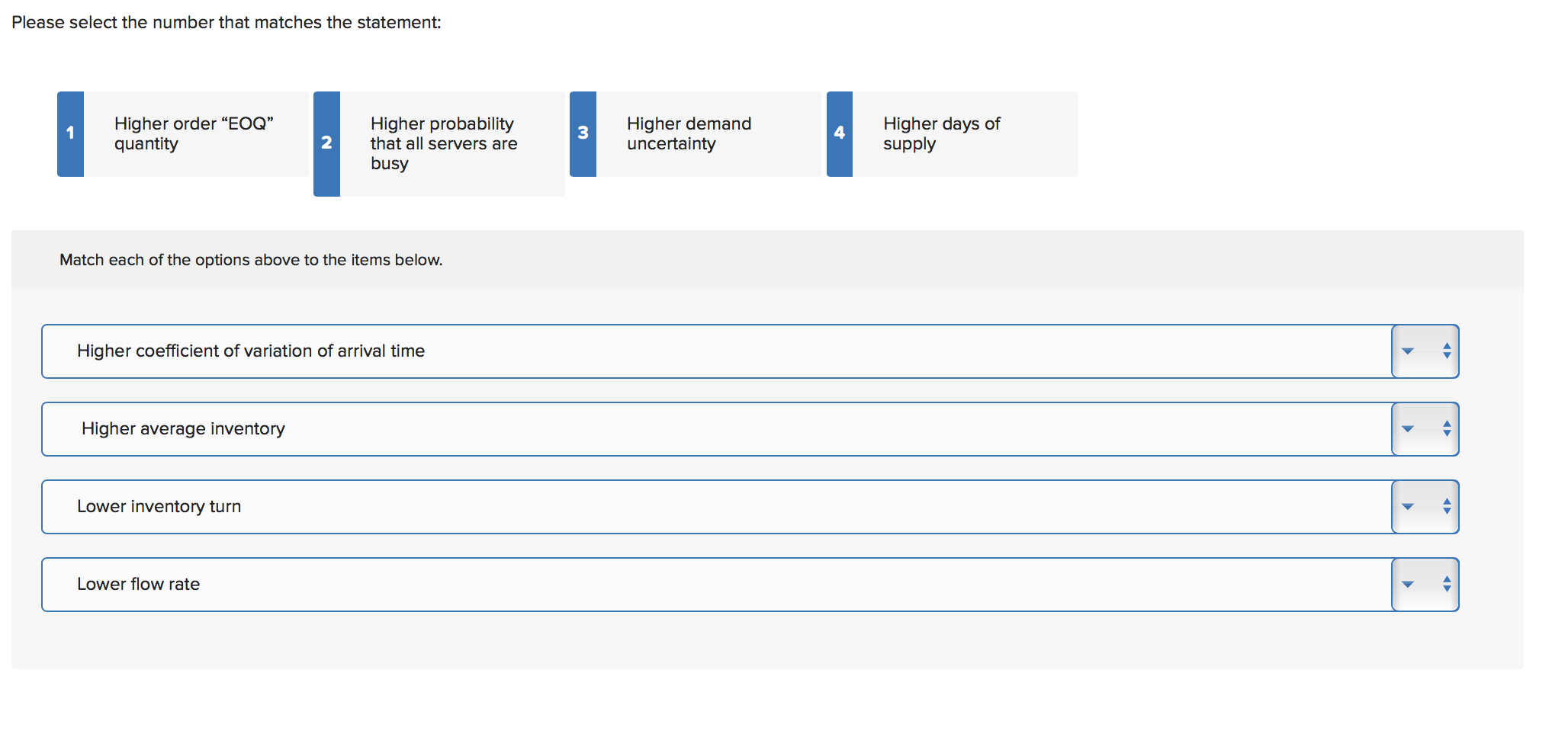 Please select the number that matches the