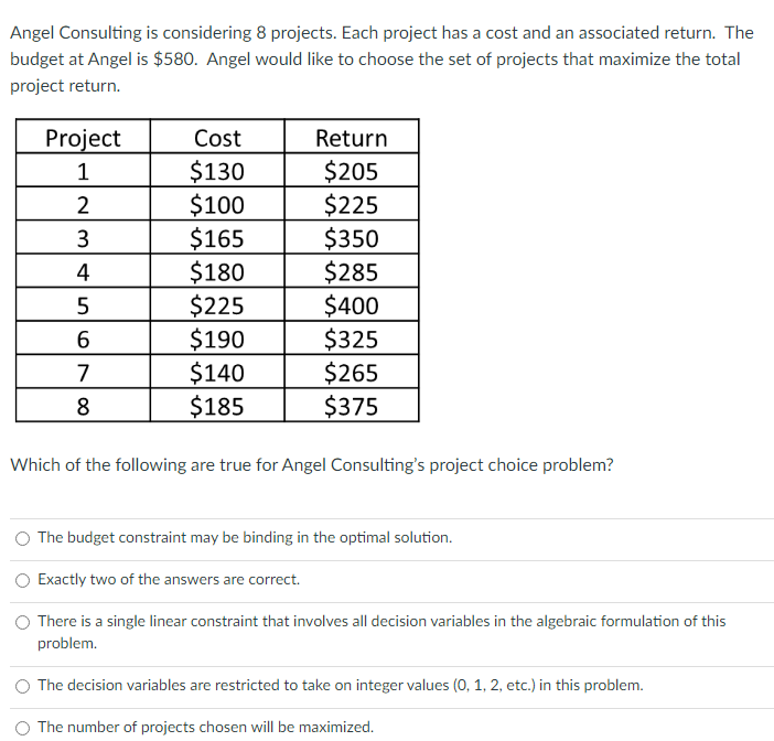 Part A ^ Angel Consulting is considering 8
