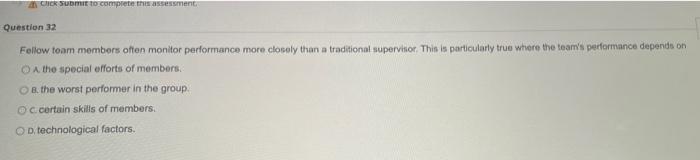 Click Submit to complete this assessment.