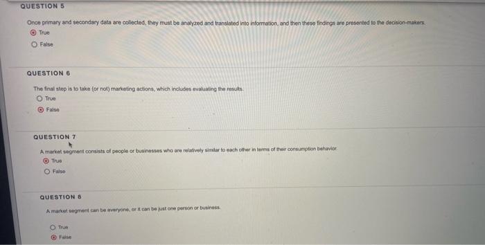 QUESTION 5 Once primary and secondary data are