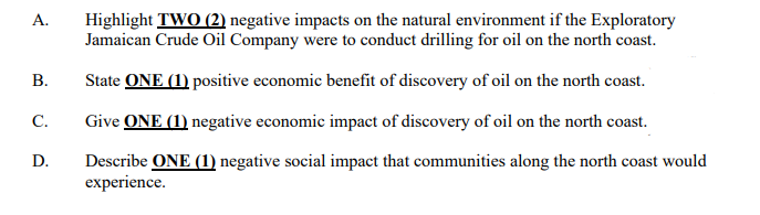 A. Highlight TWO (2) negative impacts on the