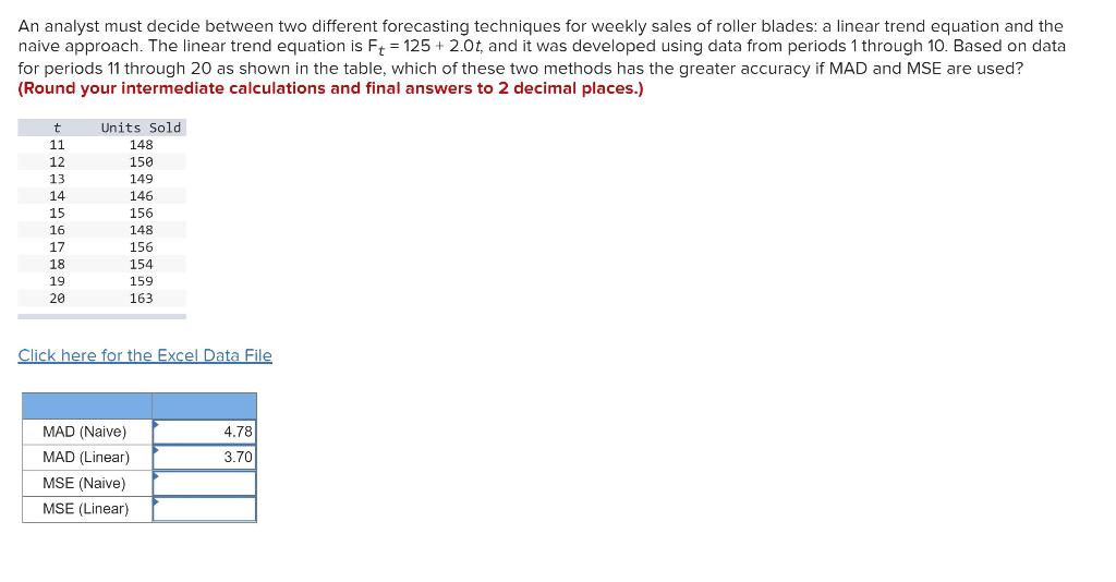 An analyst must decide between two different