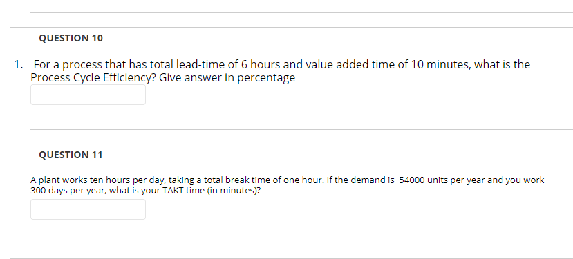 QUESTION 10 1. For a process that has total