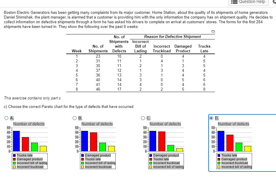 Question Help Boston Electric Generators has been