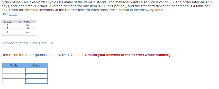 need help show work in excel please A drugstore