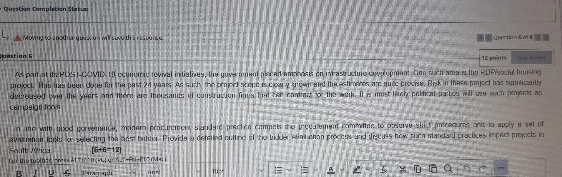 Question Completion Status:  style=