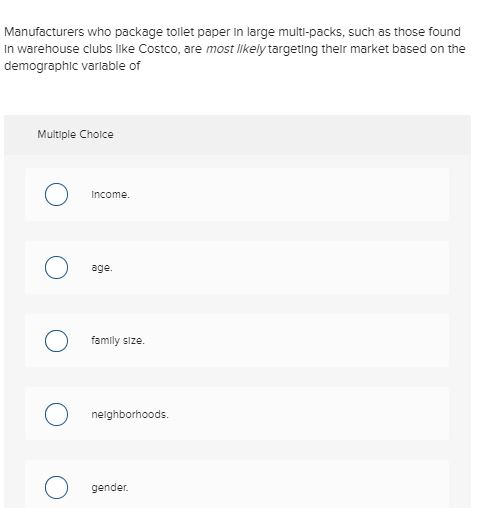 Manufacturers who package toilet paper in large