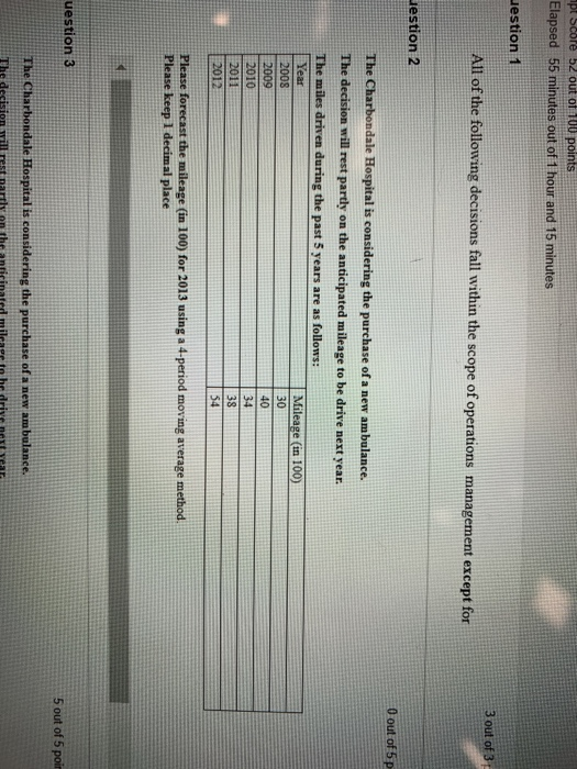 pt Score 52 out of 100 points Elapsed 55 minutes