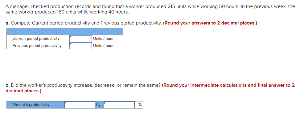 A manager checked production records and found