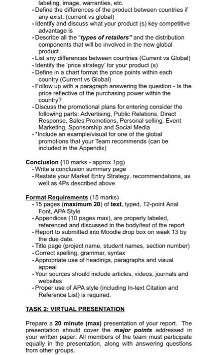 INTERNATIONAL MARKET ENTRY & DISTRIBUTION REPORT