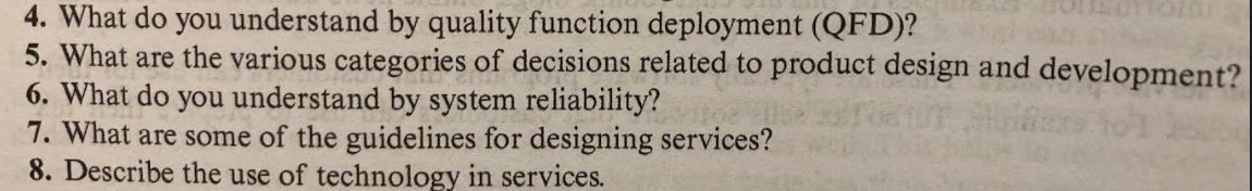 4. What do you understand by quality function