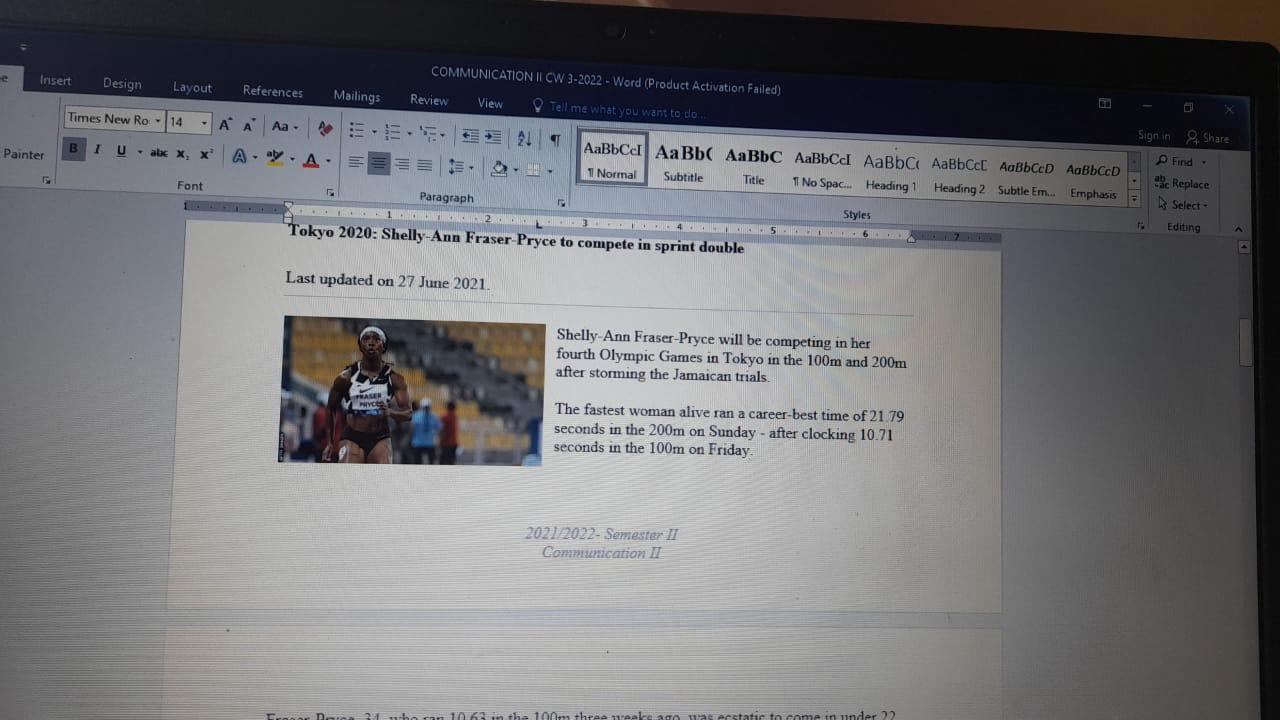e Insert Design Painter COMMUNICATION II CW