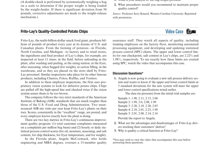 (A double-check is performed by systematically