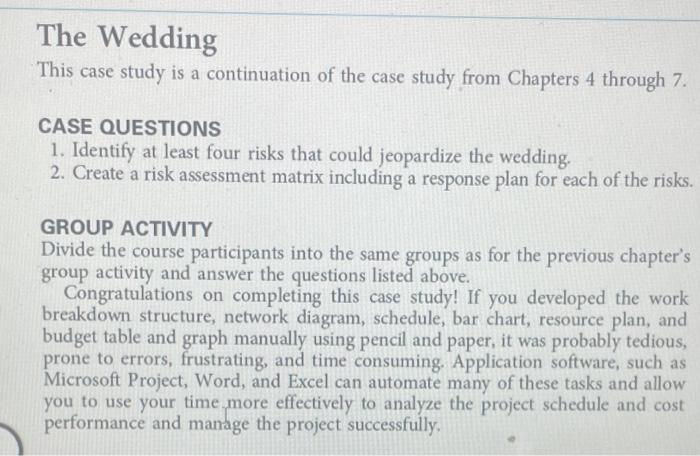 Help me with Case study 2. this is Chapter 8: