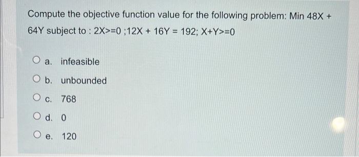Compute the objective function value for the
